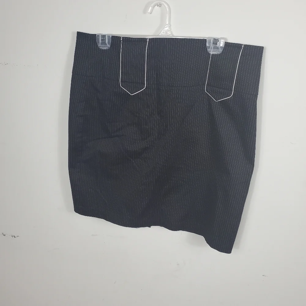 3/$15 RamPage Stripes Black and White Pencil Skirt Junior Size 13 Small